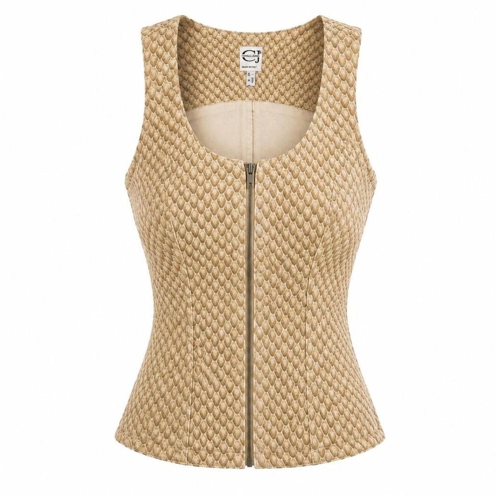 Cavalli Vintage Snake Print Bustier